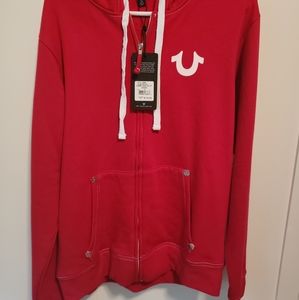 True Religion classic logo zip up hoodie
